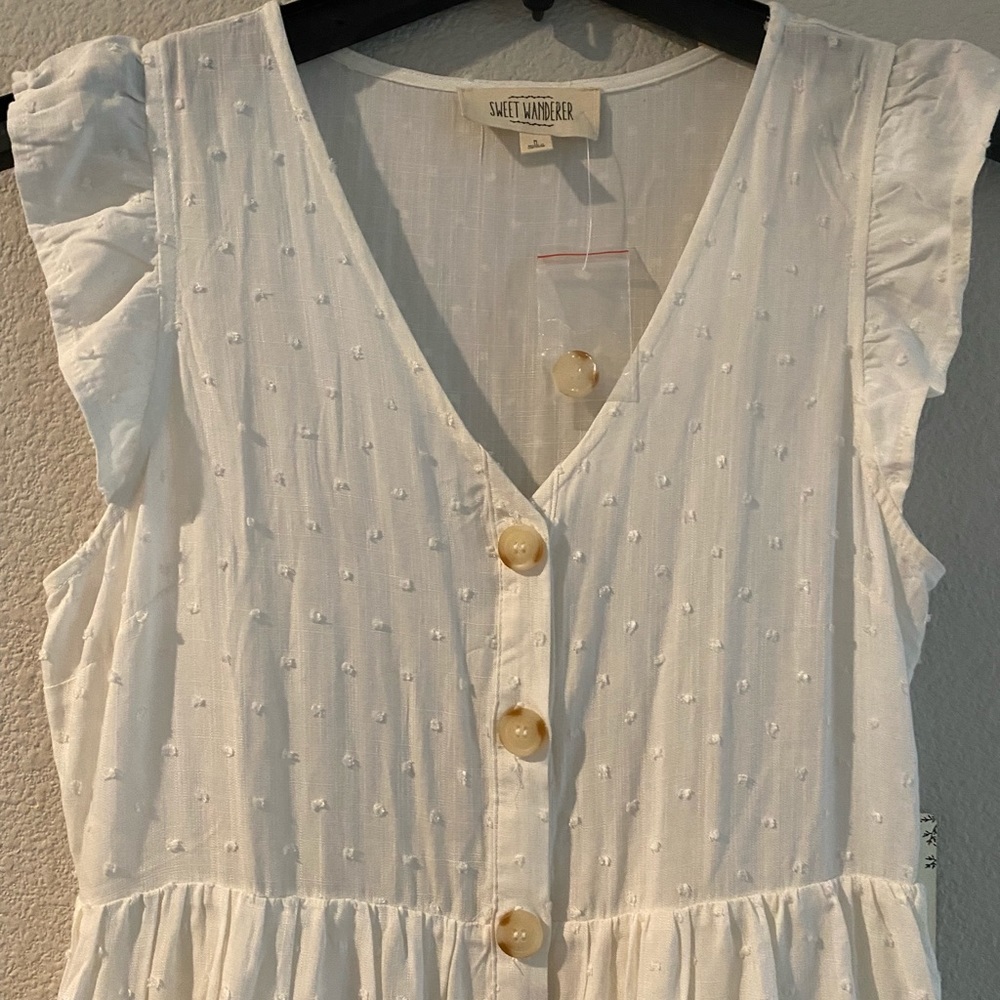 NWT sweet wanderer dress summer medium white - Picture 4 of 6